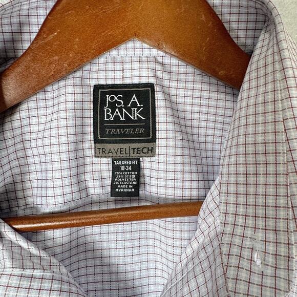 NWT Jos A. Bank Travel Tec Button Down Shirt Tailored Fit Men's 18 34 - Picture 4 of 8